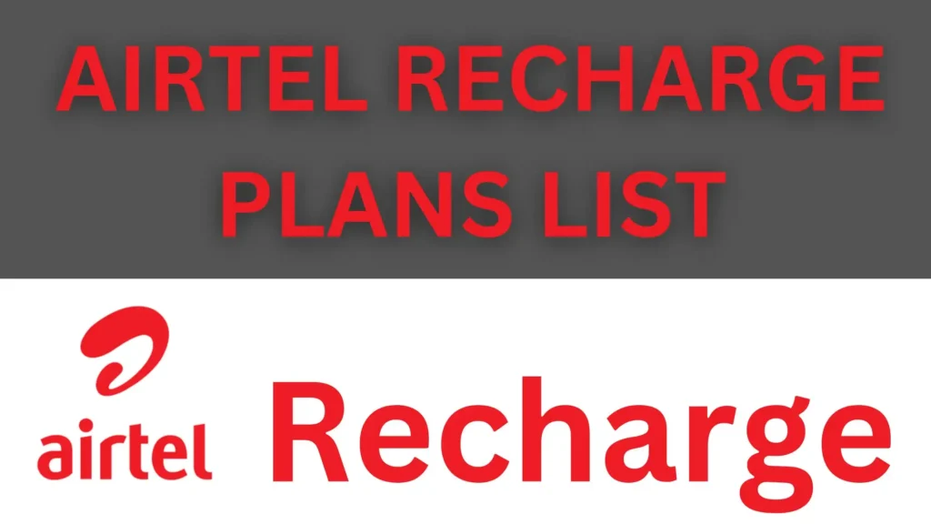 Airtel Recharge Plans List